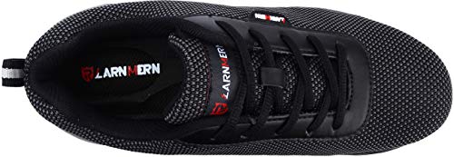 Zapatillas de Seguridad Hombre,LM170130 S1 SRC Zapatos de Trabajo Mujer con Punta de Acero Ultra Liviano Reflectivo Transpirable 47 EU,Medianoche Negro