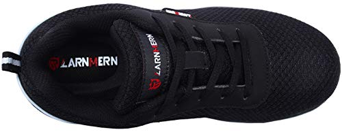 Zapatillas de Seguridad Mujer L8038 S1 SRC Zapatos de Trabajo con Punta de Acero Ultra Liviano Suave y cómodo Transpirable Antideslizante(36 EU,Blanco Negro)