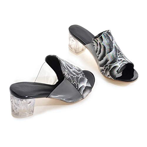 Zapatillas De Tacón Cuadrado Para Mujer Calzado De Verano Con Tacón Peep-Toe Slingback Calzado Fiesta De Boda En La Oficina Señoras Sandalias Sin Cordones