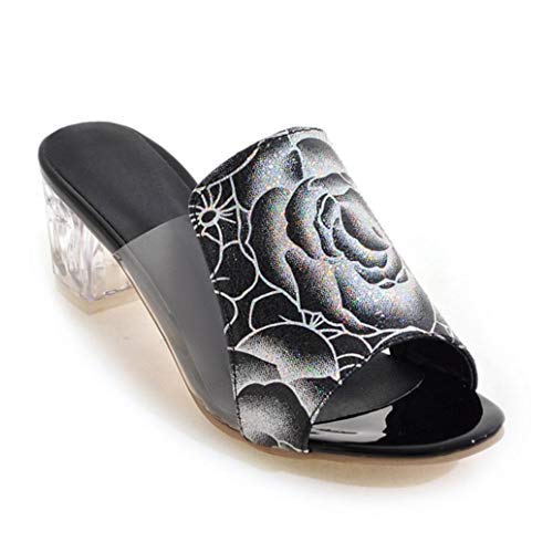 Zapatillas De Tacón Cuadrado Para Mujer Calzado De Verano Con Tacón Peep-Toe Slingback Calzado Fiesta De Boda En La Oficina Señoras Sandalias Sin Cordones