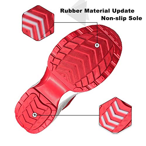 Zapatillas Deportivas de Mujer Air Cordones Zapatillas de Running Fitness Sneakers 4cm Negro Rojo Rosado Púrpura Blanco 35-42 (Rojo, Numeric_38)