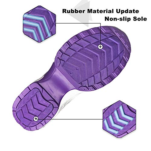 Zapatillas Deportivas de Mujer Air Cordones Zapatillas de Running Fitness Sneakers 4cm Púrpura-1 37