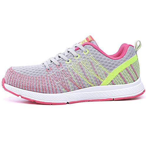 Zapatillas Deportivas De Mujer Plataforma Sport Interior Malla Zapatos Ligeras CóModas Respirable Sneakers Running Casual 2019 con Cordones Baratas Deportivo Calzado Baohooya (37, Gris)