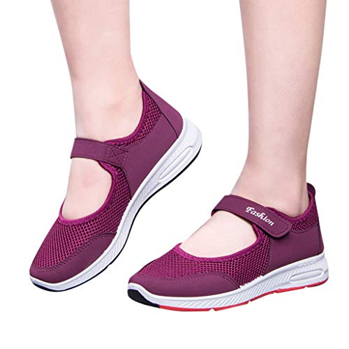 Zapatillas Deportivas de Mujer - Talla 35 a 41 - Casual Verano Transpirables Zapatos de Deporte con Plataforma - Fitness Gimnasia Ligero Sneakers de Running Sandalias