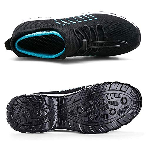 Zapatillas Deportivas de Mujer Zapatos Running Fitness Gym Outdoor Sneaker Casual Mesh Transpirable Comodas Calzado Negro Talla 39