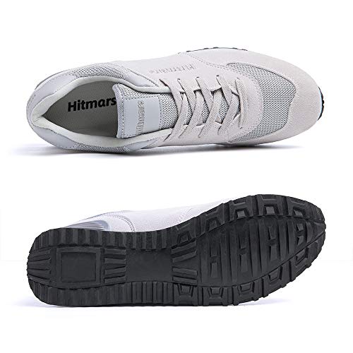 Zapatillas Hombre Mujer Casual Sneaker Gimnasio Cómodos Clásico Zapatos Deportivas Running Beige 1 Talla 44