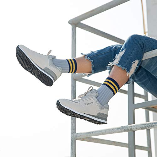 Zapatillas Hombre Mujer Casual Sneaker Gimnasio Cómodos Clásico Zapatos Deportivas Running Beige 1 Talla 44