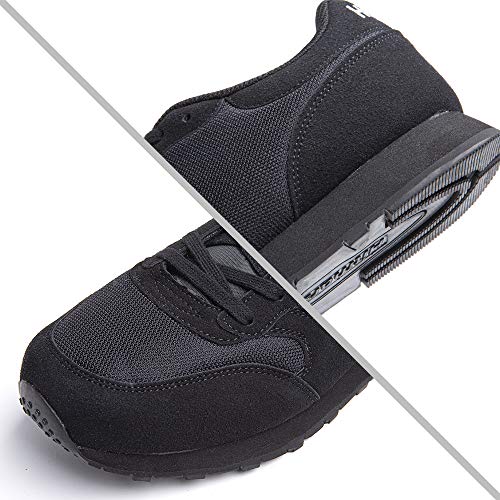 Zapatillas Hombre Mujer Casual Sneaker Gimnasio Cómodos Clásico Zapatos Deportivas Running Todo-Negro 2 Talla 44