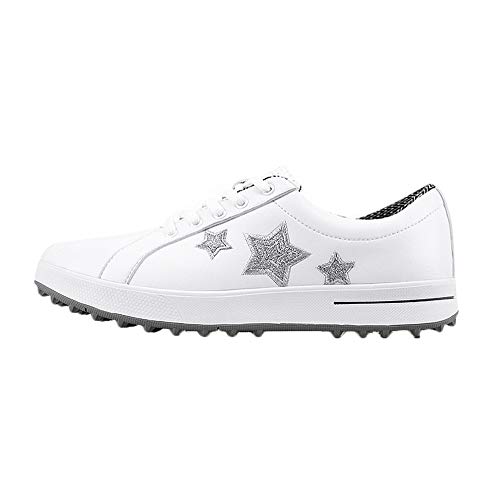 Zapatillas Impermeables de Golf para Dama, Zapatos Ligeros Respirables de Golf Sin Clavos, Calzado Suave de Entrenamiento de Golf Antideslizante y Resistente al Desgaste