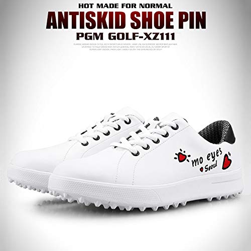 Zapatillas Impermeables de Golf para Dama, Zapatos Ligeros Respirables de Golf Sin Clavos, Calzado Suave de Entrenamiento de Golf Antideslizante y Resistente al Desgaste