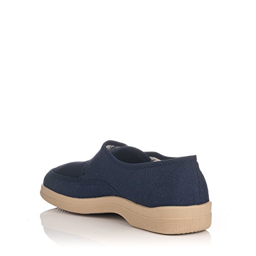 Zapatillas lona velcro para pies muy delicados Doctor Cutillas en azul marino talla 43