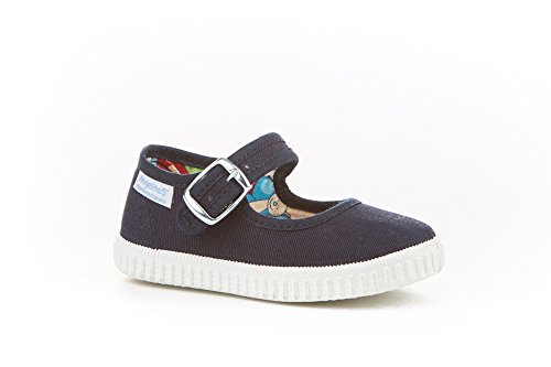 Zapatillas Merceditas de Lona para Niñas, Angelitos mod.123, Calzado Infantil Made in Spain, Garantia de Calidad. (26, Azul Marino)