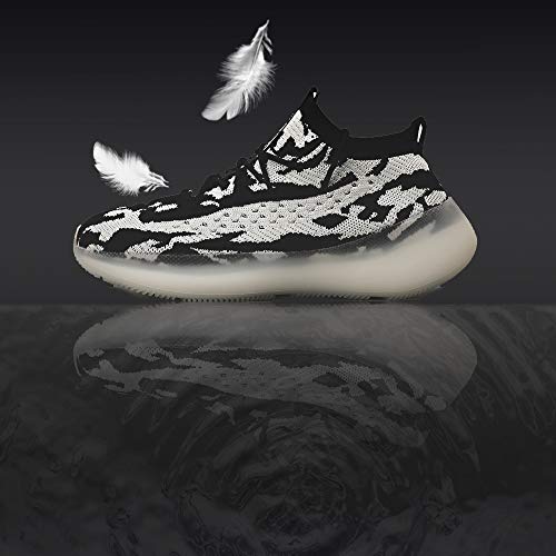 Zapatillas Moda Running para Hombre Deportivas Hombre Mujer Zapatos para Correr Gimnasio Sneaker Aire Libre y Deportes Calzado Black White 34