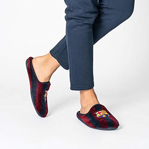 Zapatillas Oficiales FC Barcelona Clásicas Zapatillas de Estar por casa Hombre Invierno Otoño - 40.5 EU