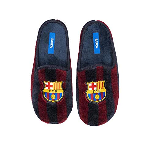 Zapatillas Oficiales FC Barcelona Clásicas Zapatillas de Estar por casa Hombre Invierno Otoño - 40.5 EU