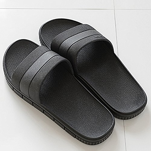 Zapatillas Pantuflas de Estar por casa de Hombre & Mujer & Pareja, Tira Ancha, Sandalia Tipo Chancla Verano, Negro, EU 36/37 (240mm)