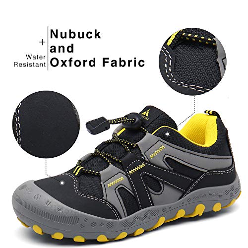 Zapatillas para Niños Zapatos Montaña Niño Calzado Trail para Chicos Respirable Zapatillas Trekking Infantil Negro 32 EU