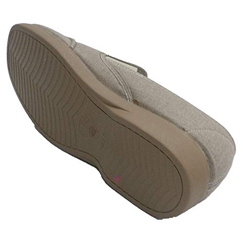 Zapatillas Paseo Hombre con bordón en la Punta Alberola en Tostado T8724 Talla 43