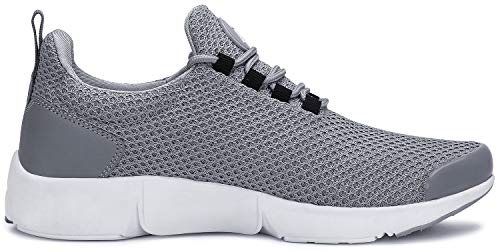 Zapatillas Running Hombre Zapatos Deportivos Fitness Trekking Casual Transpirables Zapatos St.1 Gris 46 EU