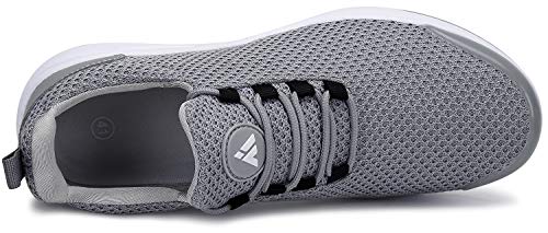 Zapatillas Running Hombre Zapatos Deportivos Fitness Trekking Casual Transpirables Zapatos St.1 Gris 46 EU