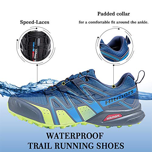 Zapatillas Trail Running Hombre Mujer Impermeables Zapatos Trekking Ligero Botas Senderismo Bajos Multideporte A Azul Talla EU 39