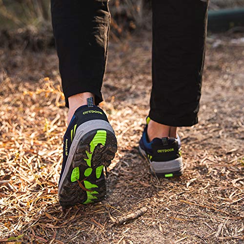 Zapatillas Trekking Hombre Antideslizantes Zapatos de Senderismo Transpirable Botas Montaña Bajas al Aire Libre 1 Azul Talla 39 EU