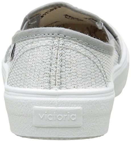 Zapatillas Victoria 25065 - Slip-on Lurex, Color Plata, Talla 38