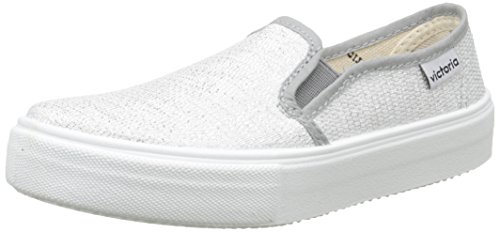 Zapatillas Victoria 25065 - Slip-on Lurex, Color Plata, Talla 38