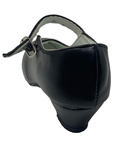 Zapato Flamenco Baile sevillanas niña,Mujer Negro 23
