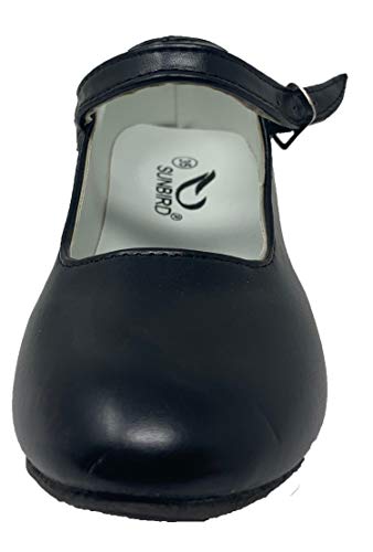 Zapato Flamenco Baile sevillanas niña,Mujer Negro 23