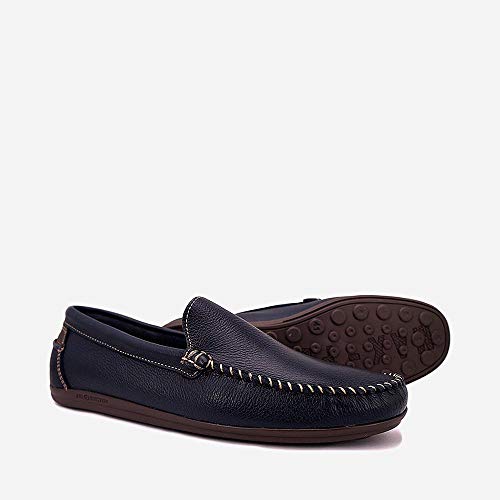 Zapato Mocasin Piel de Hombre Color Marino