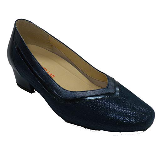 Zapato Mujer Tipo salón Doctor Cutillas en Azul Marino Talla 37
