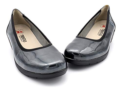 Zapato Salon Piel para Plantillas Treintas M-3411 Plomo 37 EU