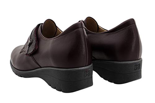 Zapato Velcro Piel Burdeos 195952 PieSanto
