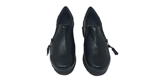 Zapato/Aback/Mujer/Material Empeine: Piel y Charol/Suela de Goma/Cierre de Cremallera y Elástico/Plataforma 5cm/Color Negro/Talla 38