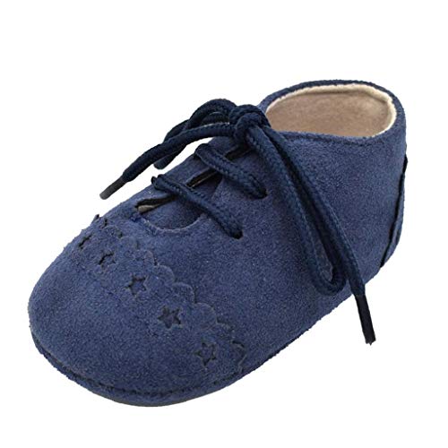 Zapatos Bebé Niña 2019 SHOBDW Zapatos Bebé Niño Verano Suela Suave Antideslizante Zapatillas Ata para Arriba Zapatos Bajos Linda Zapatos Bebé Recién Nacida Zapatos Bebe Primeros Pasos(Azul,0~6)