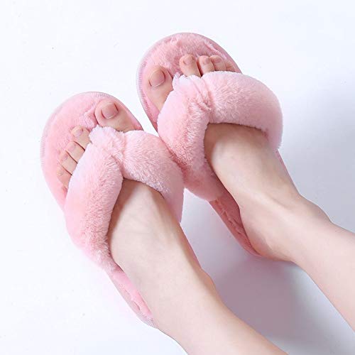 Zapatos caseros zapatillas de interior Caliente de la moda mujeres de la piel Inicio Zapatillas otoño invierno plana zapatos de las señoras resbalón en felpa Mujeres Chancletas Diapositivas memoria ac