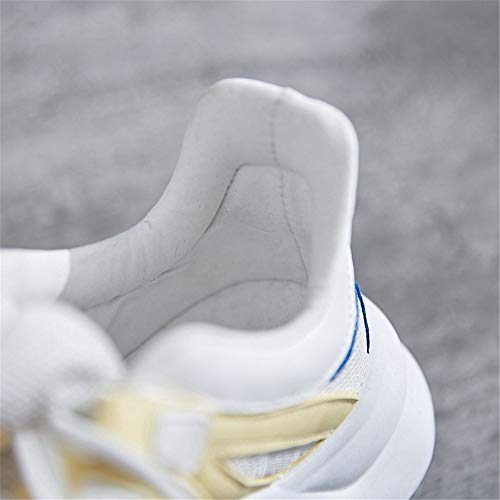 Zapatos Casuales - Mocasines de Suave cómodos Antideslizantes para MujerMalla Inferior Gruesa Zapatos Blancos pequeños Hembra Amarillo 43