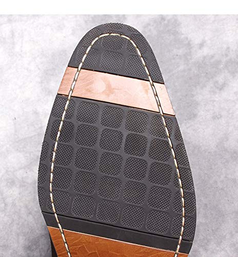 Zapatos Casuales para Hombre Zapatos De Trabajo De Negocios Antideslizantes De Cuero Más Anchos Zapatos Clásicos Elegantes Y Cómodos De Moda Oficina De Banquete De Boda En Forma,Black-37EU