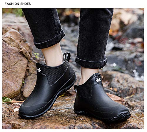 Zapatos de Agua de Goma para Mujer Zapatos de Jardinería Impermeables Botas de Agua de Nieve Resbalón Botas de Lluvia de Goma de Neopreno para Hombres Calzado de Lavado de Autos