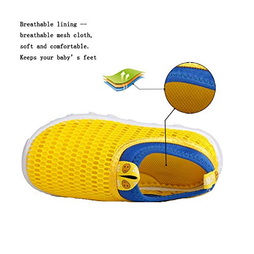 Zapatos de agua para niños pequeños, transpirables, de malla, para correr, para niños, niñas, correr, piscina, playa, color, talla 34 EU