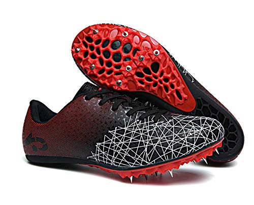 Zapatos De Atletismo Juvenil, 8 uñas Sprint Zapatos con Clavos Zapatillas Deportivas Zapatos De Entrenamiento Antideslizantes Zapatillas De Atletismo De Salto Ligeras con Clavos Unisex ,001,41EU