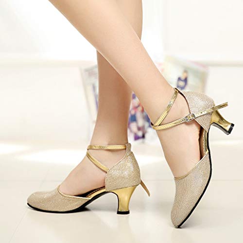 Zapatos De Baile con Puntera Abierta para Mujer, Salón De Baile para Mujer Tango Zapatos De Baile De Salsa Latina Zapatos De Lentejuelas Zapatos De Lentejuelas Zapato De Baile Social