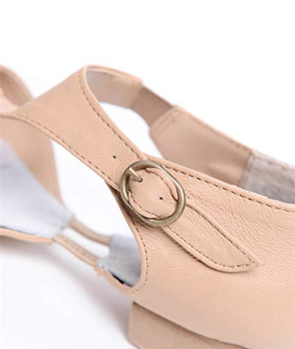 Zapatos de Baile para Mujeres - Zapatillas de Tacón Jazz Latino Deportivo Tango Tap Salsa (Rosa,37.5 EU)