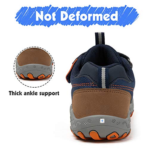 Zapatos de Bambas Niños Niña Zapatillas Senderismo Antideslizante Caminando Trekking Sneakers Azul 35 EU