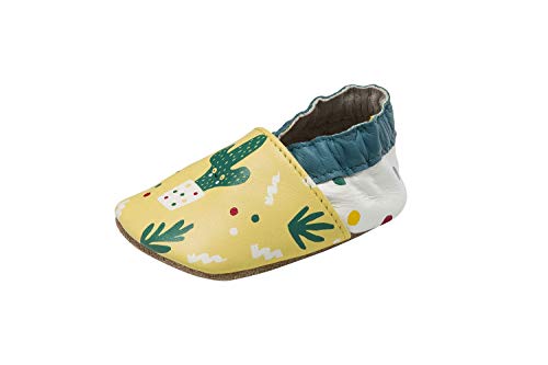 Zapatos de bebé con suela de ante antideslizantes, botines para bebés, niñas y niños de 0-24 meses, cuero suave, zapatillas para primeros pasos (16/17 0-6 Meses, Pinguino)