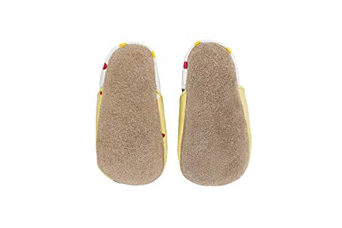 Zapatos de bebé con suela de ante antideslizantes, botines para bebés, niñas y niños de 0-24 meses, cuero suave, zapatillas para primeros pasos (16/17 0-6 Meses, Pinguino)