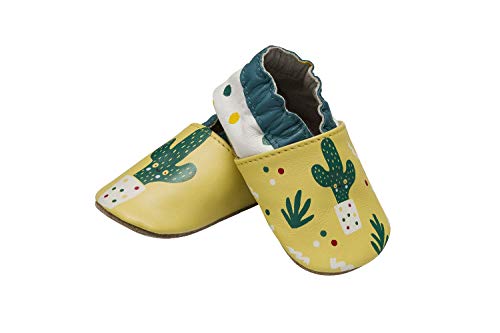 Zapatos de bebé con suela de ante antideslizantes, botines para bebés, niñas y niños de 0-24 meses, cuero suave, zapatillas para primeros pasos (16/17 0-6 Meses, Pinguino)