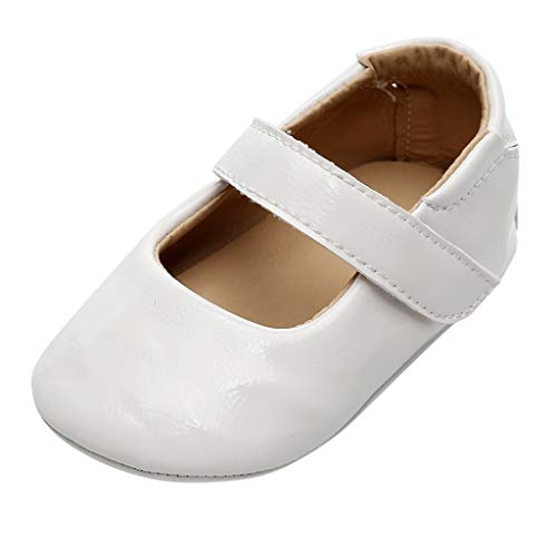 Zapatos De Bebé NiñAs NiñOs Zapatos De EláSticos con Velcro Zapatos Planos De Princesa Chicas Zapatos De Baile CumpleañOs Fiesta Antideslizante Zapatillas De Piso Calcetines Prewalker Recien Nacido