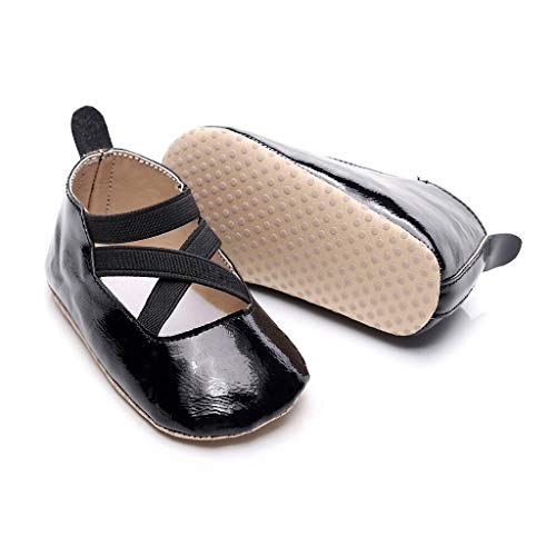 Zapatos De Bebé NiñAs NiñOs Zapatos De EláSticos con Velcro Zapatos Planos De Princesa Chicas Zapatos De Baile CumpleañOs Fiesta Antideslizante Zapatillas De Piso Calcetines Prewalker Recien Nacido